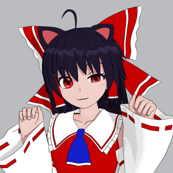 Blender ねこ巫女れいむさん 075 さんのイラスト ニコニコ静画 イラスト
