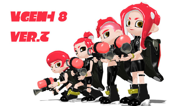 Mmdスプラトゥーン タコガールとタコボーイ モデル更新 空多野 さんのイラスト ニコニコ静画 イラスト