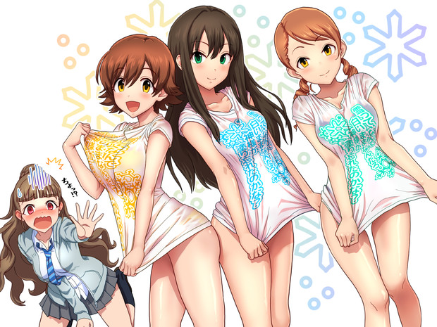 神谷産蒼ｔを着る加蓮たち Kezune さんのイラスト ニコニコ静画 イラスト