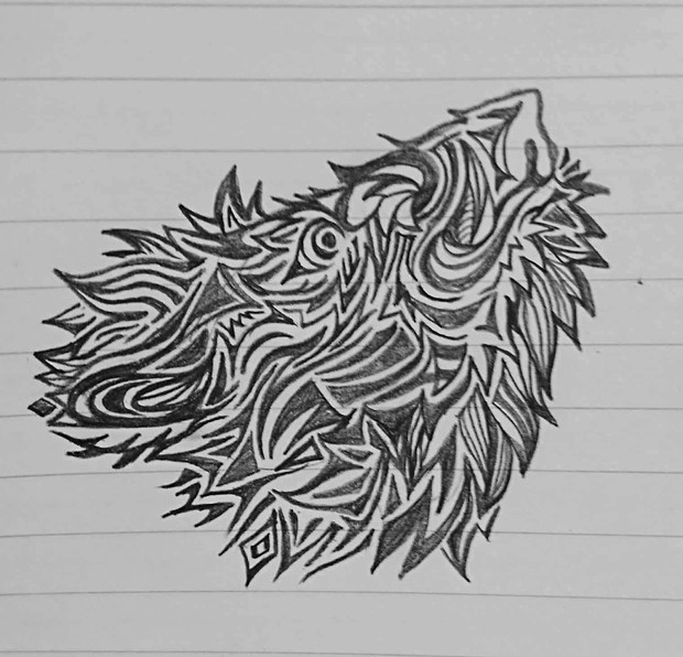 トライバル風落書き 虎犬 さんのイラスト ニコニコ静画 イラスト