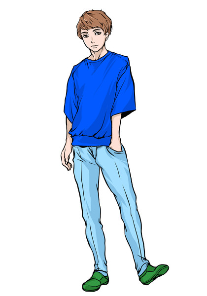 青い服の男子 青鳥 さんのイラスト ニコニコ静画 イラスト