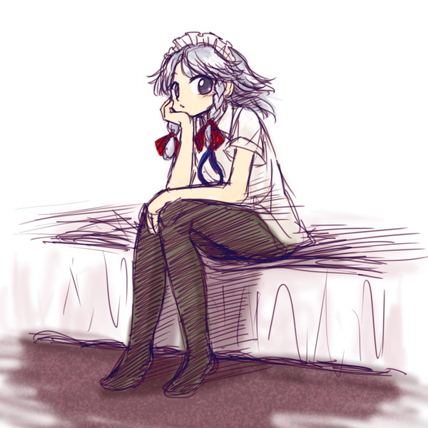 仕事終わり咲夜 軒崎風林 さんのイラスト ニコニコ静画 イラスト