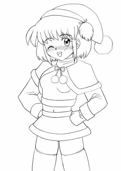 クリスマスパーティーでミニスカサンタになった女の子 はにゃ ん さんのイラスト ニコニコ静画 イラスト