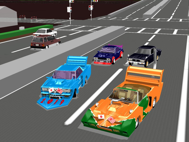 Mmd 族車殺徒 弐 モブカーセット 2 モデル配布あり コスモ プログレス さんのイラスト ニコニコ静画 イラスト