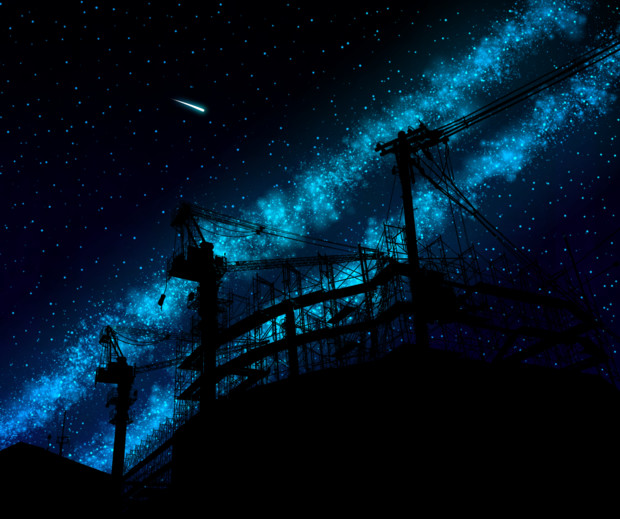 夜の工事現場前 星海空 さんのイラスト ニコニコ静画 イラスト