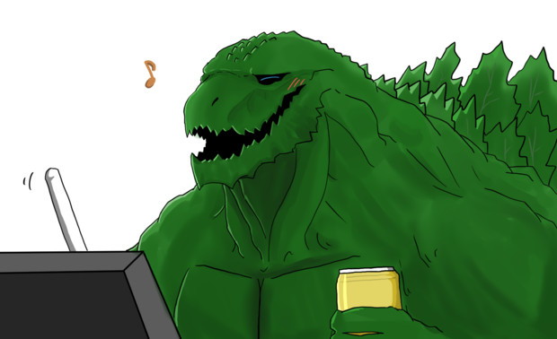 ほろ酔い絵描きゴジラアース 威ぶき さんのイラスト ニコニコ静画 イラスト