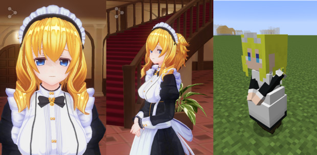 マイクラのメイドさん まれびと エセクラフター さんのイラスト ニコニコ静画 イラスト