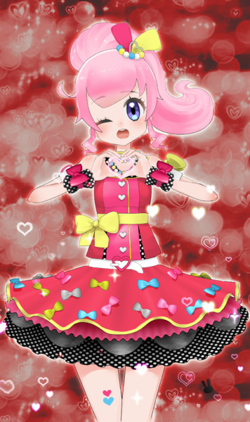 世界中にラブとキラッとスマイル 虹玉しゆしゆ さんのイラスト