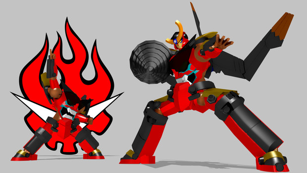 Mmd グレンラガン グレン モデル配布 ａｅｄ神拳伝承者 さんのイラスト ニコニコ静画 イラスト