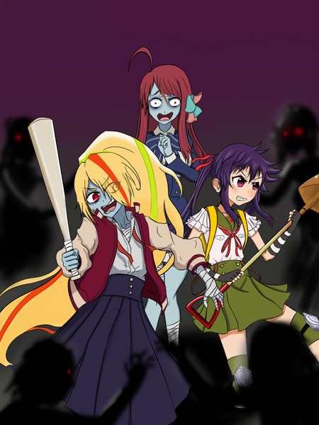 ゾンビランドサガ X がっこうぐらし 古 Artist741 さんのイラスト ニコニコ静画 イラスト