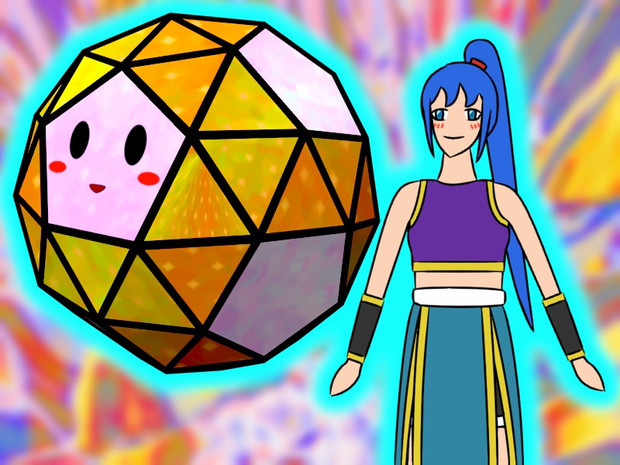 変形十二面体と少女 / k45mm さんのイラスト ニコニコ静画 (イラスト)