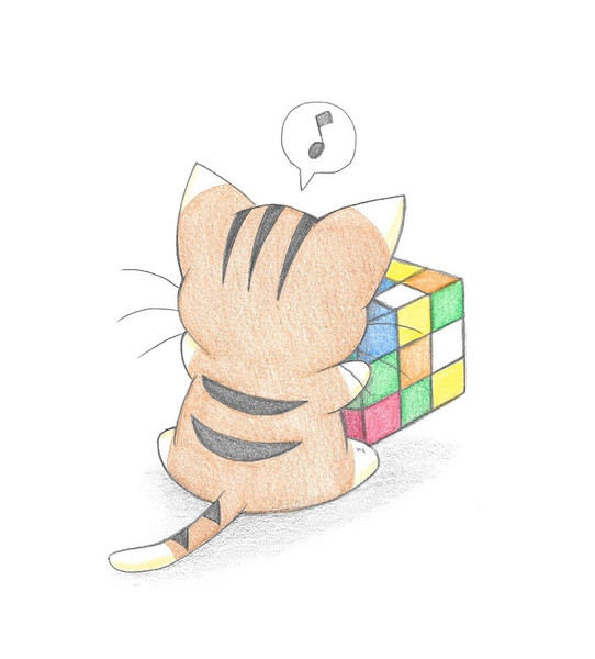 ルービックキューブにひっつくひっつき虫にゃんこ わにねこwithくまこ さんのイラスト ニコニコ静画 イラスト