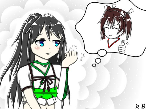 瑞鶴先輩に憧れる葛城さん ツワノオ さんのイラスト ニコニコ静画 イラスト