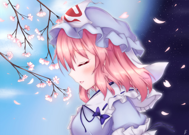幽々子様 東方人気投票支援 イブ さんのイラスト ニコニコ静画 イラスト