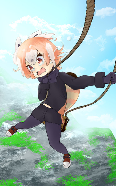 ブランコに乗るレッサーパンダちゃん なっとぅ さんのイラスト ニコニコ静画 イラスト