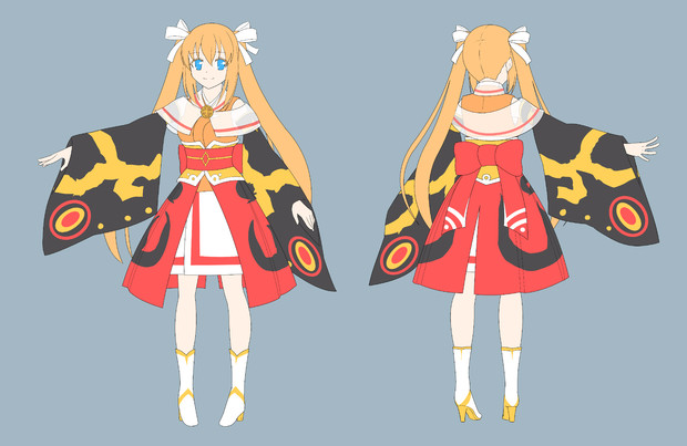 擬人化モスラ衣装設定 Moth さんのイラスト ニコニコ静画 イラスト