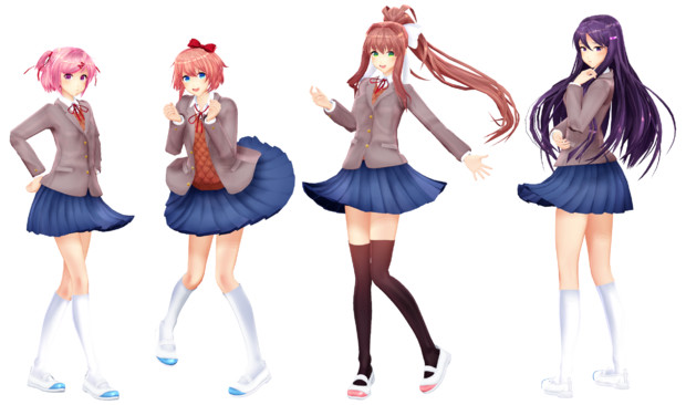 Mmd Ddlc 配布 Moyonote さんのイラスト ニコニコ静画 イラスト
