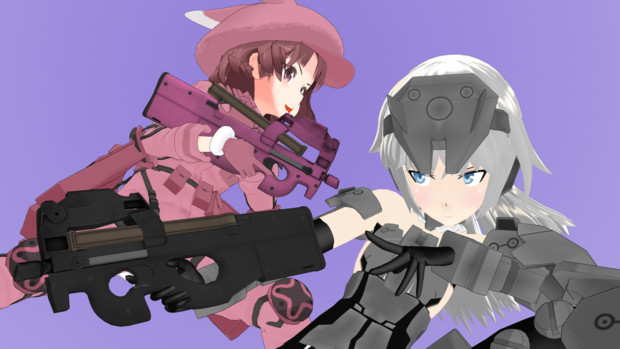 【配布】FN P90【MMD武器】