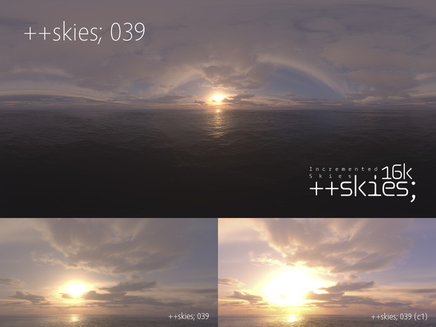 [HDR形式あり] ++skies; 039 [16k8k/8k4kスカイドーム素材配布]