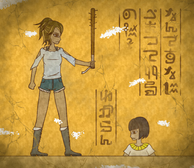 創作壁画 埋まる人と威嚇する人 キタ さんのイラスト ニコニコ静画 イラスト