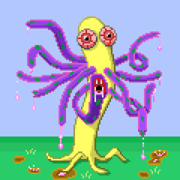 ドット絵 ニョロニョロ たのしいぬりえ 遠呂ちん さんのイラスト ニコニコ静画 イラスト