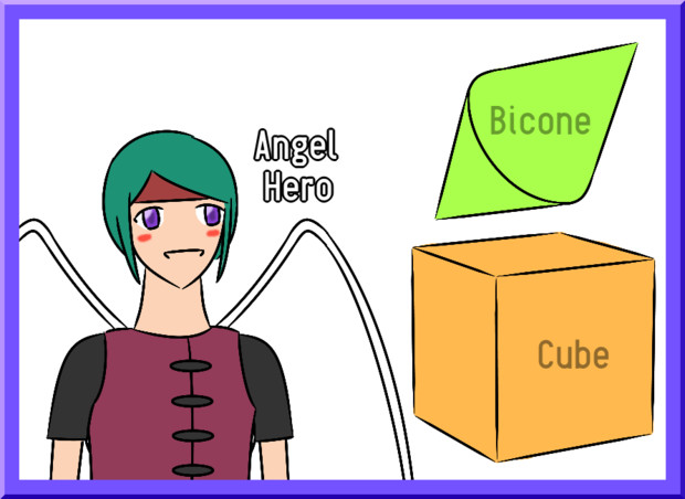 Abc Angel Hero Bicone Cube K45mm さんのイラスト