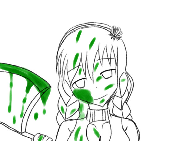 害虫も斬るとなんか噴き出す きーびぃ さんのイラスト ニコニコ静画 イラスト