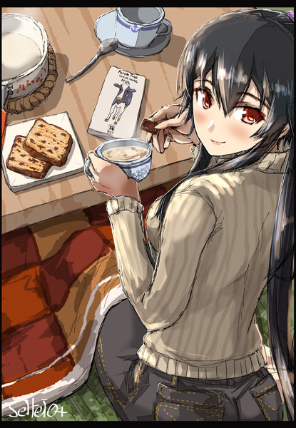 炬燵で矢矧とホットチョコレート Seitei さんのイラスト ニコニコ静画 イラスト
