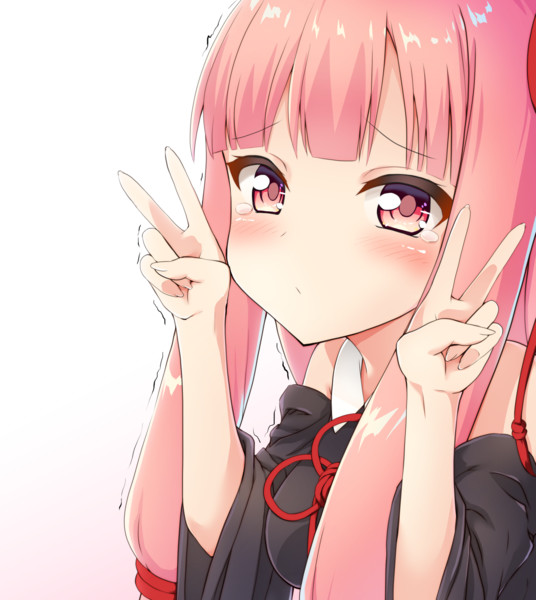 泣き顔でピースする茜ちゃん さかな さんのイラスト ニコニコ静画 イラスト