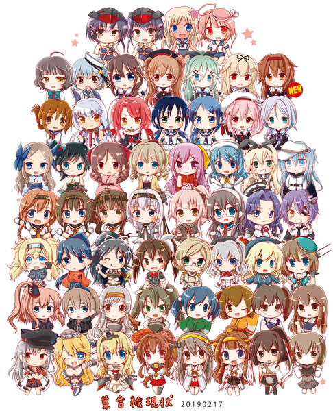 艦これ集合絵分まで 58人 ニコニコ静画 イラスト