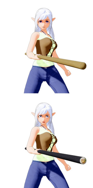 Mmd 棒術用棍棒 クォータースタッフ Plusセット 配布 Fromnu さんのイラスト ニコニコ静画 イラスト