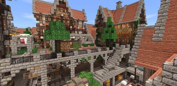 Minecraft Mcpeで西洋の街造り2 住宅街 こだソン さんのイラスト ニコニコ静画 イラスト