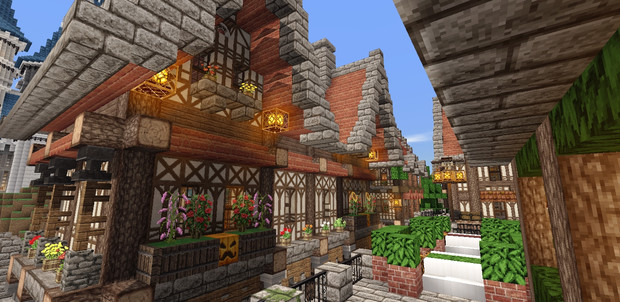 Minecraft Mcpeで西洋の街造り３ 住宅街 こだソン さんのイラスト ニコニコ静画 イラスト