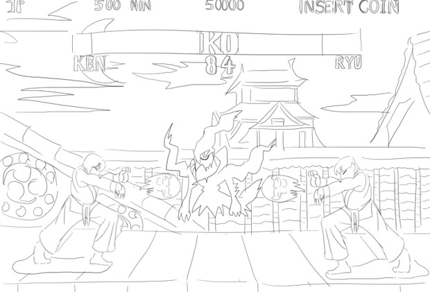 何かとバトルに巻き込まれるダークライ 蚊取りさん さんのイラスト ニコニコ静画 イラスト