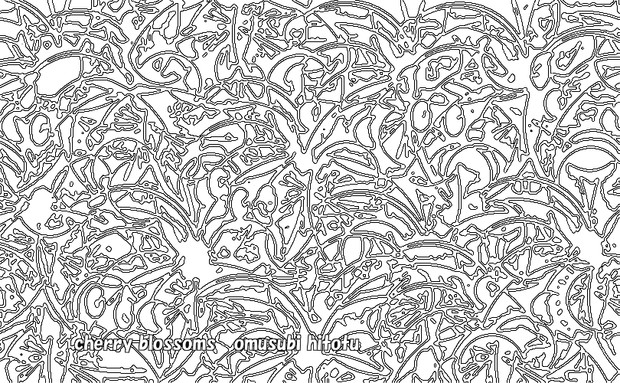 桜のある風景 15 線画 細 おむ Omusubi Hitotu さんのイラスト ニコニコ静画 イラスト