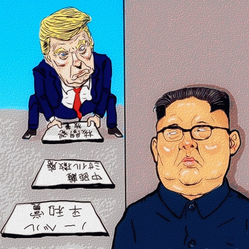 米朝首脳会談 キムの戦略 木住野武 さんのイラスト ニコニコ静画 イラスト