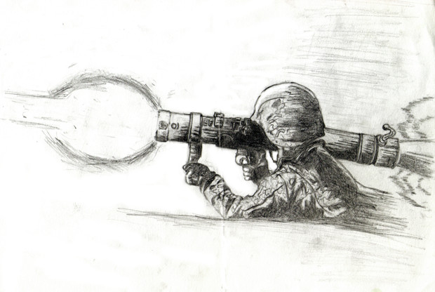 続戦国自衛隊より 米海兵隊員 フリッツ さんのイラスト ニコニコ静画 イラスト
