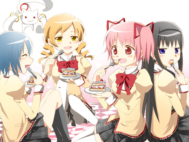 お祝いに みんなでケーキを食べるの ニコニコ静画 イラスト