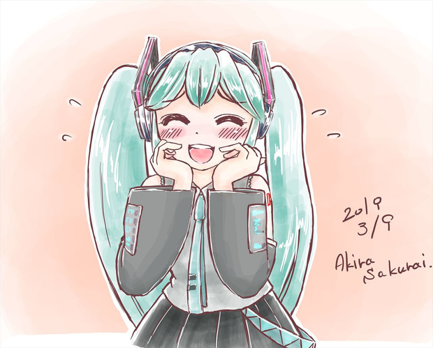 3月9日はミクさんの日 桜井あきら さんのイラスト ニコニコ静画 イラスト