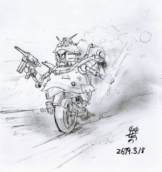 ミノフスキー装輪型MS「ムゥラッター」 / はる さんのイラスト ニコニコ静画 (イラスト)