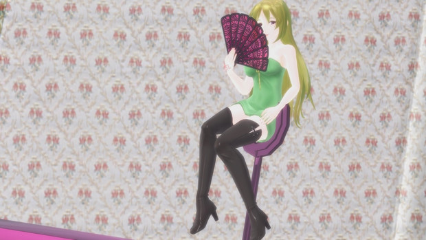 【MMDマイナーモデル使用作】妖艶玲霞さん座りフィギュア