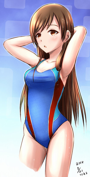 新田美波 競泳水着 二次元 プール上がりの新田美波さん。 / 英知通(h2)@DL同人配信中 さんのイラスト - ニコニコ静画(イラスト)