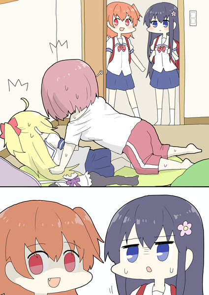 やっぱり恥ずかしくて乃愛ちゃんのアドバイスに抵抗しているうちに揉み合いに 中略 星野みやこちゃん あすにゃん さんのイラスト ニコニコ静画 イラスト
