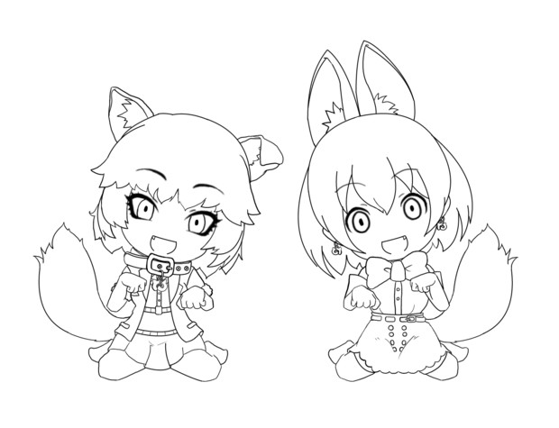 けもふれ線画 コア さんのイラスト ニコニコ静画 イラスト