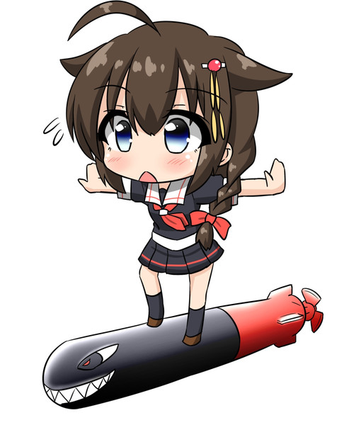 夕立の魚雷に乗る時雨ちゃん 桜舞 さんのイラスト ニコニコ静画 イラスト