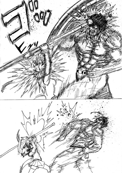 流行らなそうな格闘漫画の主人公 カウンターを食らってしまう 覚えやすい名前 さんのイラスト ニコニコ静画 イラスト
