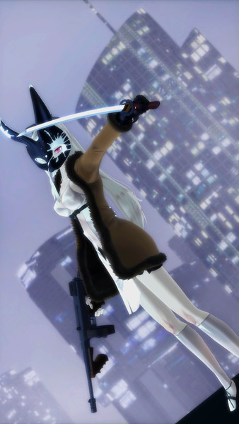 Mmdマイナーモデル使用作 ギャングゼロ姉ちゃんフィギュア 刀向け引き絵 カトラス リトルジャックp さんのイラスト ニコニコ静画 イラスト