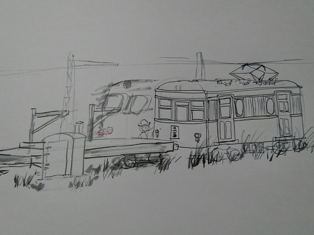 引き込み線と工事電車