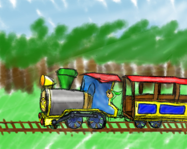 日差しと汽車 Tossy さんのイラスト ニコニコ静画 イラスト
