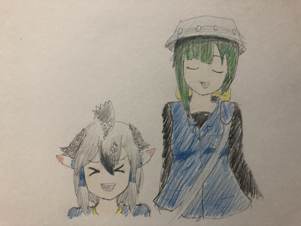 イエイヌの話を聞く二人 ひいらぎ さんのイラスト ニコニコ静画 イラスト